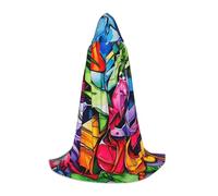 YKJJFVZ Graffiti Drawing Print Medieval And Renaissance Cloak With Hood,Wizard,Vampire And Halloween Costumes