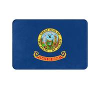 YKJJFVZ Idaho State Flag Print Front Door Rug for Indoor Outdoor Entrance,Welcome Mat with Flannel Fabric