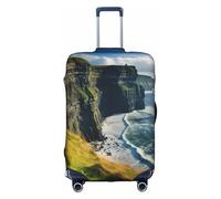 YKJJFVZ Ireland Outdoors County Clare The Cliffs Print Suitcase Protector For Travel,Stylish And Protective Bag Covers For Luggage, White, S