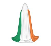 YKJJFVZ Irish Flag Print Medieval And Renaissance Cloak With Hood,Wizard,Vampire And Halloween Costumes