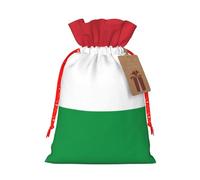 YKJJFVZ Italian Flag Print Medium Size Drawstring Gift Bags Jewelry Pouches For Candy Wedding Favors Christmas