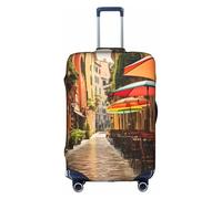 YKJJFVZ Italian Street Print Suitcase Protector For Travel,Stylish And Protective Bag Covers For Luggage, White, M