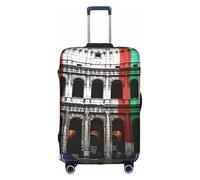 YKJJFVZ Italy Flag Print Suitcase Protector For Travel,Stylish And Protective Bag Covers For Luggage, White, S