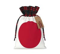YKJJFVZ Japanese Flag Print Drawstring Gift Bags,Christmas Gift Wrapping Sacks Pouches For Xmas Presents Party Favor