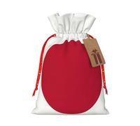 YKJJFVZ Japanese Flag Print Versatile Drawstring Christmas Gift Bags,Burlap Material,Xmas Wrapping Bags,Candy Bags