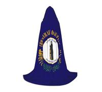 YKJJFVZ Kentucky State Flag Print Medieval And Renaissance Cloak With Hood,Wizard,Vampire And Halloween Costumes