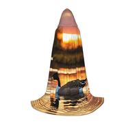 YKJJFVZ Loon Nature Bird Print Medieval And Renaissance Cloak With Hood,Wizard,Vampire And Halloween Costumes