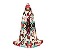 YKJJFVZ Native American Pattern Print Medieval And Renaissance Cloak With Hood,Wizard,Vampire And Halloween Costumes