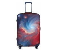 YKJJFVZ Red Blue Galaxy Print Suitcase Protector For Travel,Stylish And Protective Bag Covers For Luggage, White, S