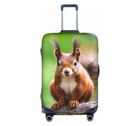 YKJJFVZ Red Squirrel Print Suitcase Protector For Travel,Stylish And Protective Bag Covers For Luggage, White, XL