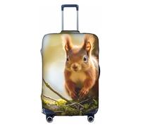 YKJJFVZ Red Squirrel Print Suitcase Protector For Travel,Stylish And Protective Bag Covers For Luggage, White, XL