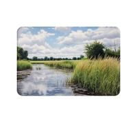 YKJJFVZ Reeds by The River Print Front Door Rug for Indoor Outdoor Entrance,Welcome Mat with Flannel Fabric
