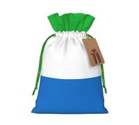YKJJFVZ Sierra Leone Flag Print Medium Size Drawstring Gift Bags Jewelry Pouches For Candy Wedding Favors Christmas