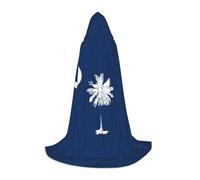 YKJJFVZ South Carolina Flag Print Medieval And Renaissance Cloak With Hood,Wizard,Vampire And Halloween Costumes, Black, Medium