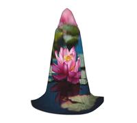 YKJJFVZ Spirit Of The Lotus Print Medieval And Renaissance Cloak With Hood,Wizard,Vampire And Halloween Costumes
