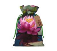 YKJJFVZ Spirit Of The Lotus Print Medium Size Drawstring Gift Bags Jewelry Pouches For Candy Wedding Favors Christmas