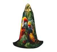 YKJJFVZ Summer Parrot Print Medieval And Renaissance Cloak With Hood,Wizard,Vampire And Halloween Costumes