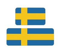 YKJJFVZ Swedish Flag Print Kitchen Mats for Floor,Kitchen Rugs Set,for Various Indoor and Outdoor Spaces