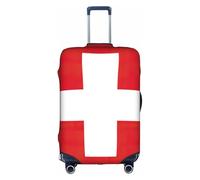 YKJJFVZ Swiss Flag Print Suitcase Protector For Travel,Stylish And Protective Bag Covers For Luggage, White, S