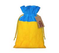 YKJJFVZ Ukrainian Flag Print Medium Size Drawstring Gift Bags Jewelry Pouches For Candy Wedding Favors Christmas