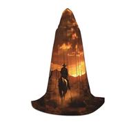 YKJJFVZ West Desert Cactus With Cowboys Riding Horses Print Medieval And Renaissance Cloak With Hood,Wizard,Vampire And Halloween Costumes