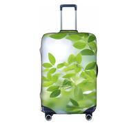 YKJJFVZ White Natural Greenery Twig Print Suitcase Protector For Travel,Stylish And Protective Bag Covers For Luggage, White, S