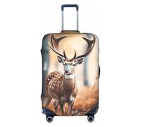 YKJJFVZ Whitetail Deer Fawn In Wilderness Stag1 Print Suitcase Protector For Travel,Stylish And Protective Bag Covers For Luggage, White, M