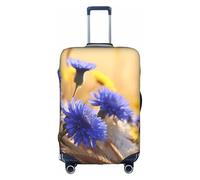 YKJJFVZ Wild Flowers And Cornflowers Daisies Print Suitcase Protector For Travel,Stylish And Protective Bag Covers For Luggage, White, S