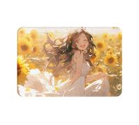 YKJJFVZ You are My Sunshine Sunflower Print Front Door Rug for Indoor Outdoor Entrance,Welcome Mat with Flannel Fabric