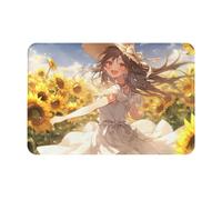 YKJJFVZ You are My Sunshine Sunflower Print Front Door Rug for Indoor Outdoor Entrance,Welcome Mat with Flannel Fabric