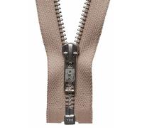 YKK 16"/ 41cm Metal Brass Open Ended Zip: Fawn
