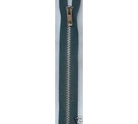 YKK 36"/ 91cm Silver Metal Open End Zips Mid Grey - per single zip