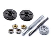 YKK 40mm Black Domed Snad Fastener self Adhesive Caravan Wheel Arch kit Cover snap Poppers Tool Awning