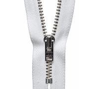 YKK Auto Lock Zip, No. 501 White, 15 cm Length
