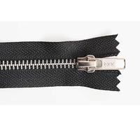YKK Closed End Metal Silver Zip. 4, 5, 6, 7, 8, 9, 10, 11, 12, 15, 20 inch. Width No 5 … (7 inch)