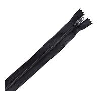 YKK Closed End Nylon Black Zipper, Heavy Duty Sewing Zipper, Metal Teeth for DIY Sewing Skirt, Luggage, Trousers, Bags, Purses, Dresses, Crafts Making, 4 Inch (10cm), 1pc