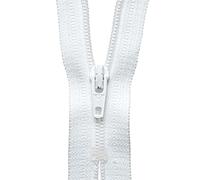 YKK Coil Zip, No. 501 White, 25 cm Length