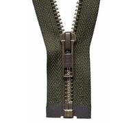 YKK Khaki Strong Metal Tooth Open End Zip - 66Cm