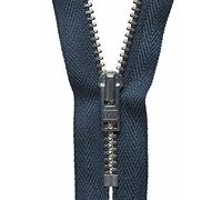 YKK Metal Trouser Zip - Dark Navy (18cm)