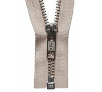 YKK N/FREE O/E ZIP 36CM - Nickel Free Metal Open End Zip: 36cm: Beige YKK Multicolor