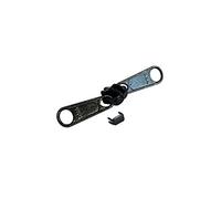 Ykk Number 5 Coil Double Pull Non-Lock Sliders with Bottom Stoppers Replacement Part Fits #5 Nylon Coil Zipper Chain, Zipper Repair Pull for Outdoor Gear or Luggage (5 Sliders 5 Bottom Stoppers)