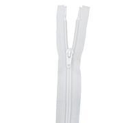 YKK Open-Ended Nylon White Zipper, Medium Weight Sewing Zipper for Bags, Purses, Dresses, Crafts Making, DIY Sewing Skirt, Luggage, Trousers, 22 Inch (56cm), 1pc