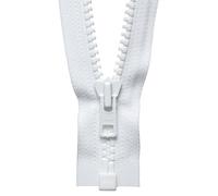 YKK Open Ended Zip, No. 501 White, 46 cm Length