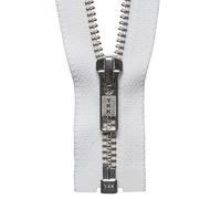 YKK Open Ended Zip, No. 501 White, 61 cm Length