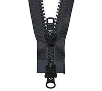 YKK Two Way Slider Zip, No. 580 Black, 61 cm Length