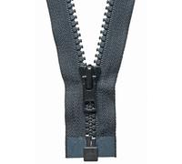 YKK Vislon Heavyweight Open-End Zip: 46cm or 18.11in: Black in White YKK White