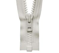 YKK Vislon Heavyweight Open-End Zip: 46cm or 18.11in: Ivory YKK Ivory