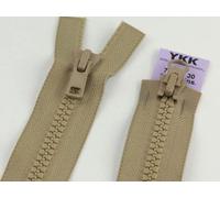 YKK Vislon Two Way Chunky Open End Zips 75cm Beige Fawn - Each