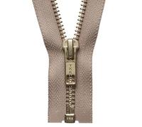 YKK Y2066Ż Brass Metal Open End Zip: 66cm: Fawn