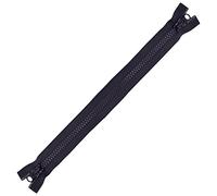 YKK Zipper Two-Way Open-End Navy Blue Nylon Zip, Chunky-Style Plastic Teeth Heavy Weight Zipper for Jackets, Coats, Sportswear, Ski Wear, Cardigans, 26 inch (66cm), 1pc